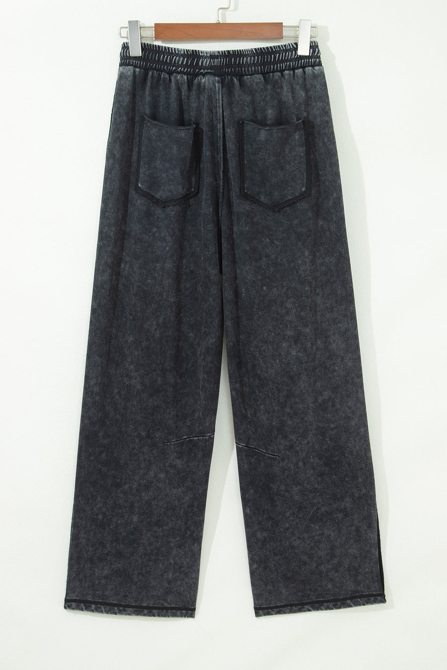 Mineral Wash Barrel Leg Drawstring Trousers Women UK