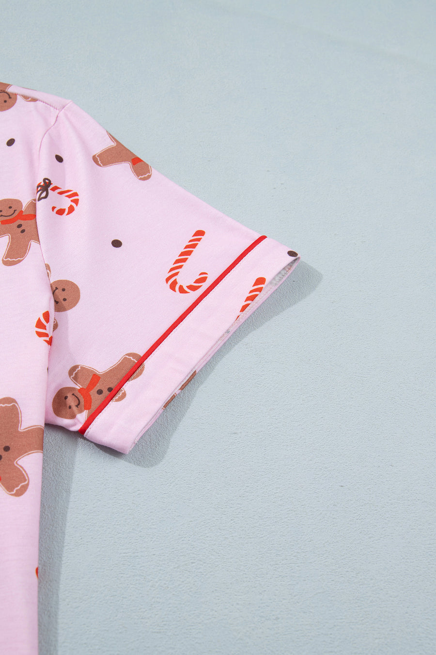 Pink Shell Button Elastic Waist Lounge Set Women UK