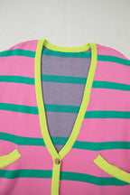 Urban Stripe Loose Cardigan