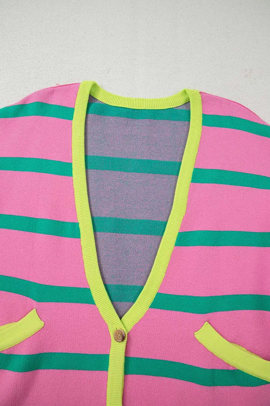 Urban stripe loose cardigan cardigans