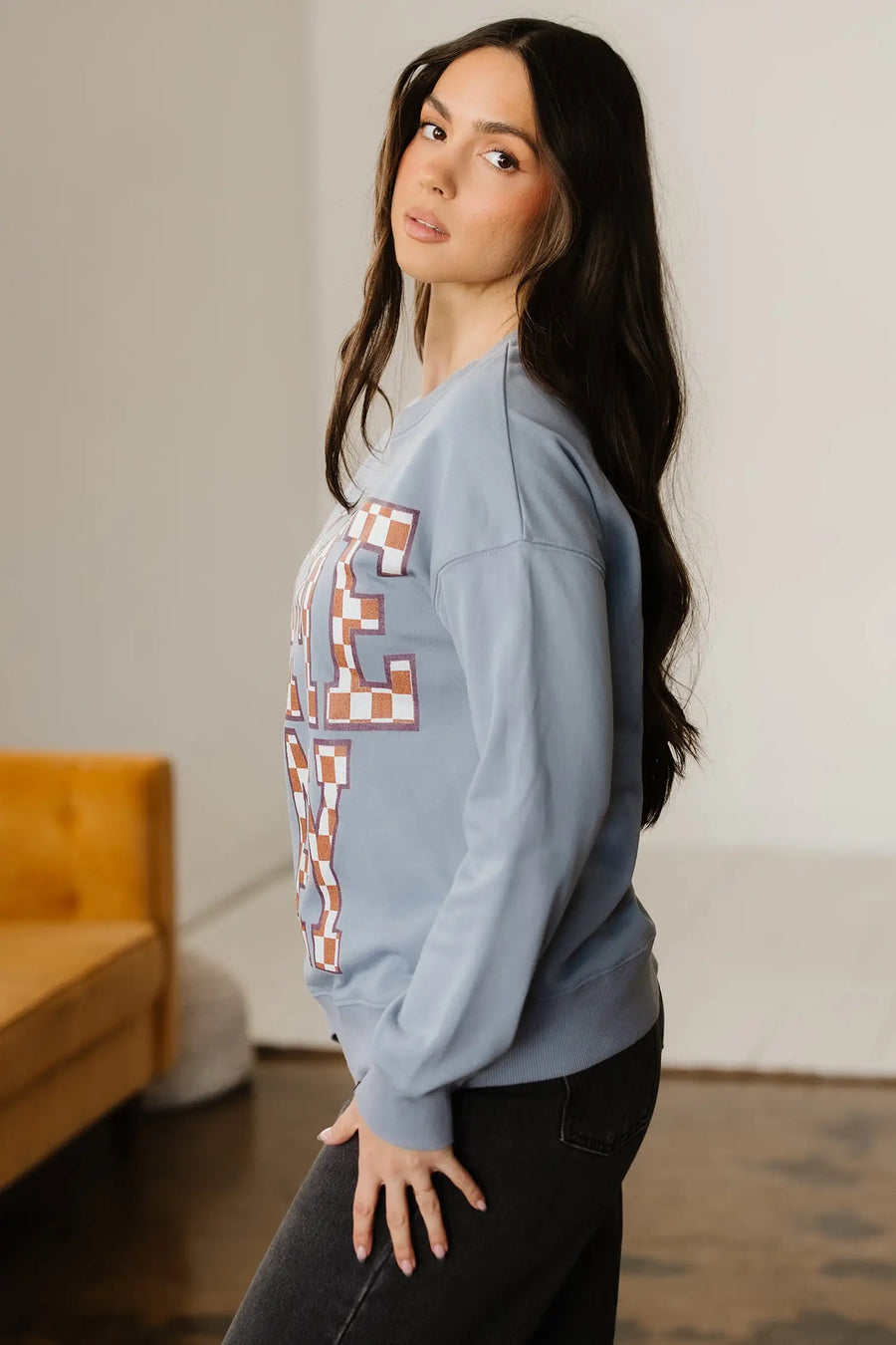 Pink Bow Sequin XOXO Letter Graphic Exposed Seam Sweatshirt Women UK