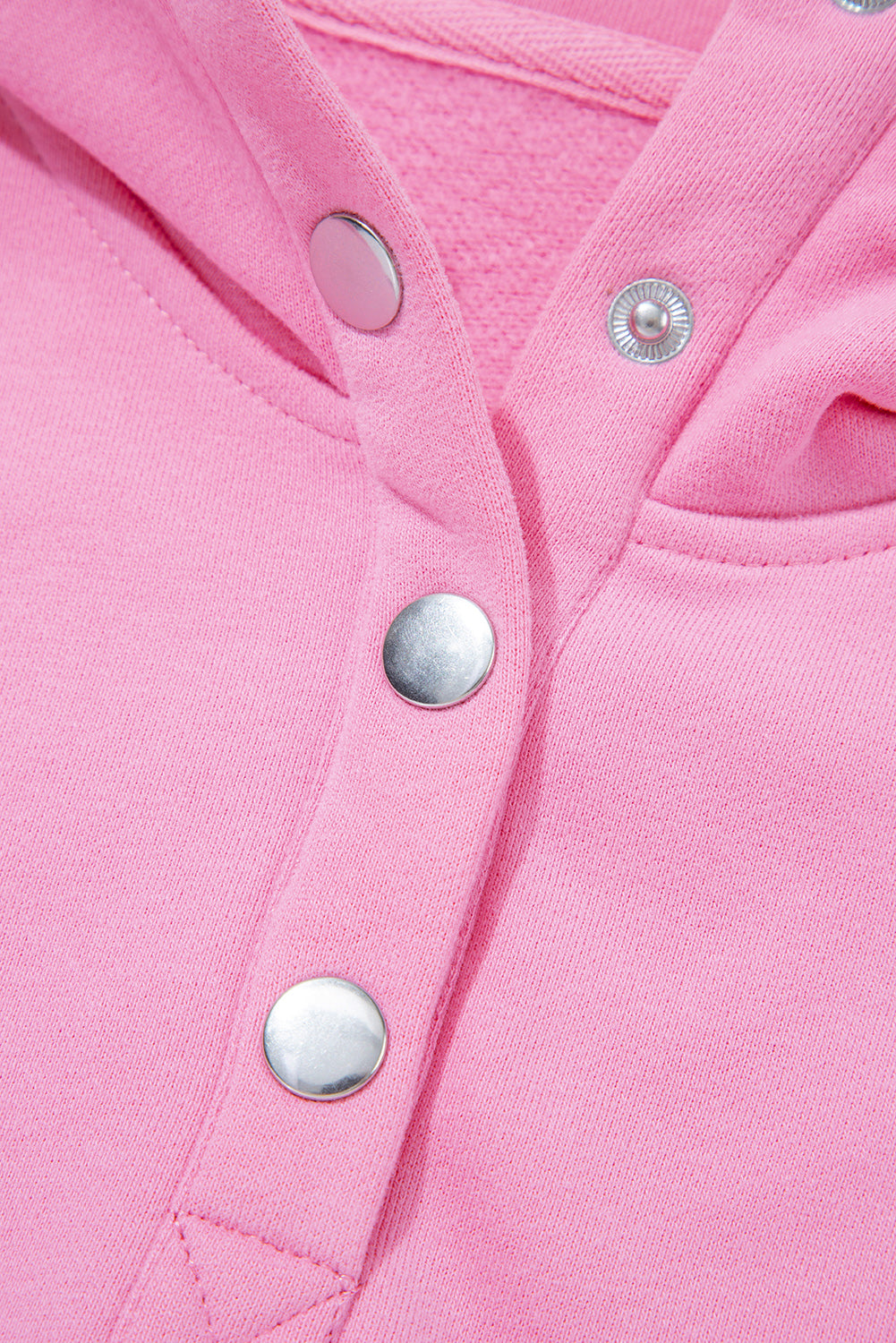 Embroidered Flower Snap Sweatshirt