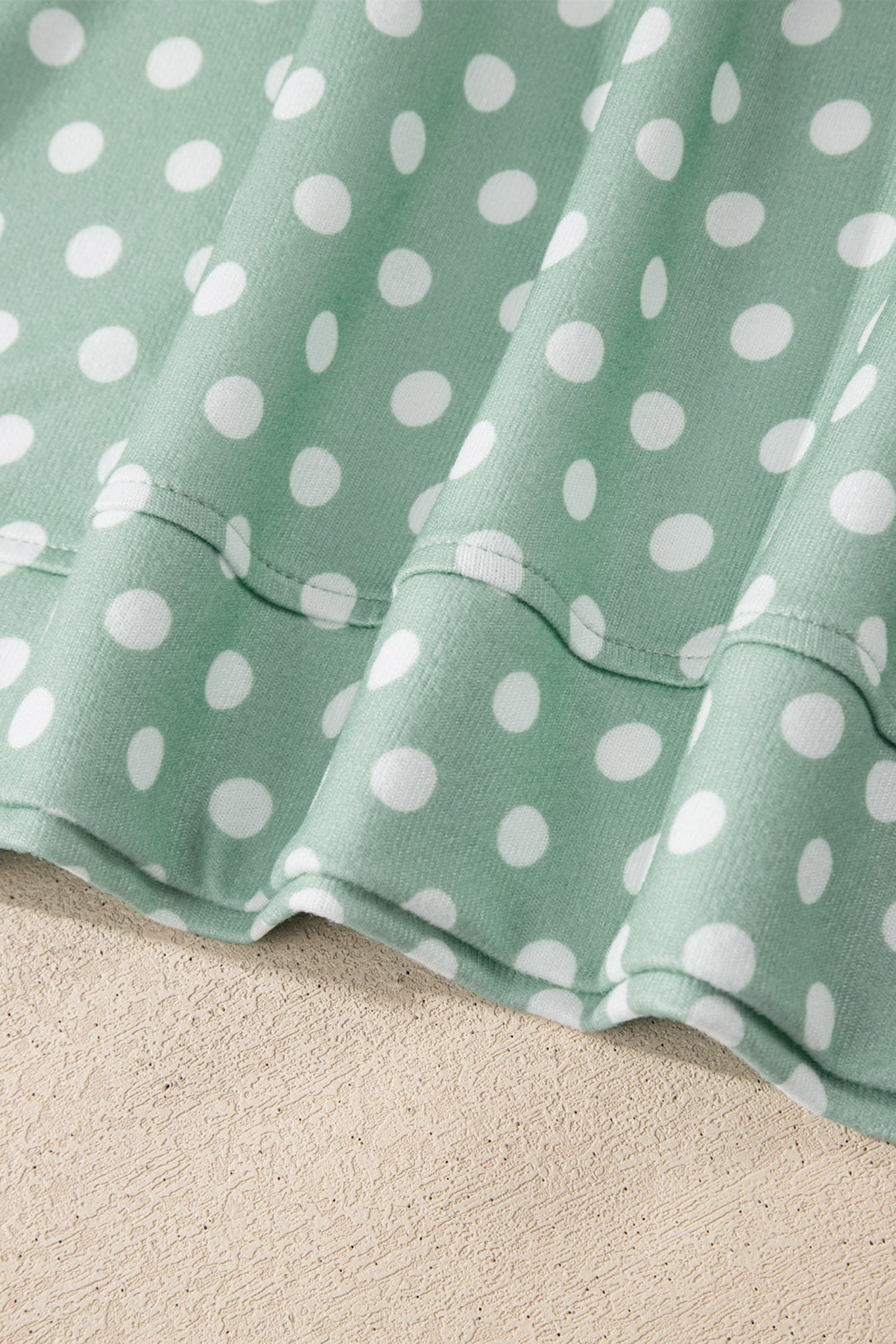 Polka Dot Print Round Neck Short Sleeve Top & Shorts Co-Ord Set