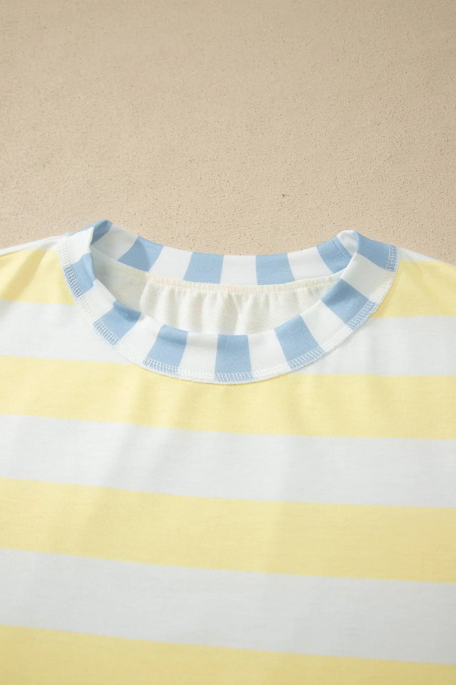 Stripe Exposed Seam Contrast Oversized Top Women UK
