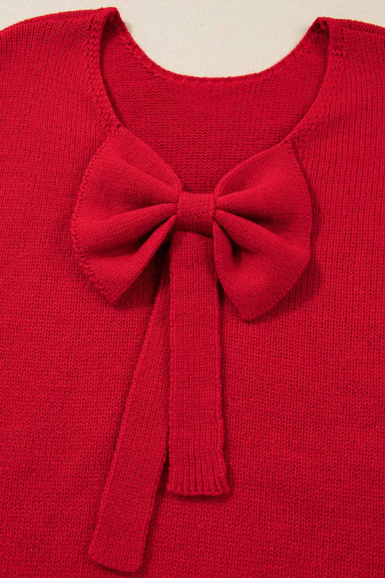 Women’s festive bow‑back backless jumper | fashionfitz