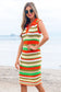 LaceStripe Crochet Dress - Fashionfitz