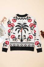 Soft knit cardigan in beige with relaxed fit and Southern-inspired styling