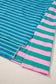 Baggy t-shirt - blue stripe color-block patchwork - t-shirts