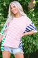 Baggy t shirt - stripe patchwork - t-shirts