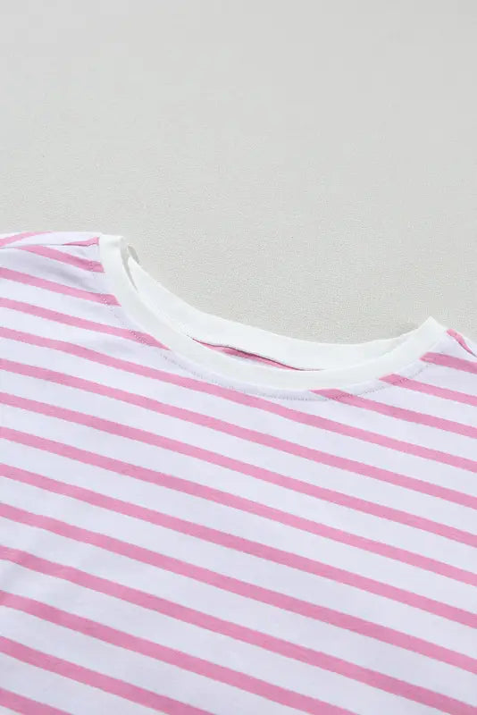 Baggy t shirt - stripe patchwork - t-shirts