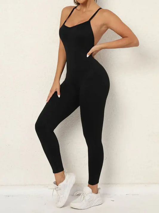 Balance time active jumpsuit - black / s - yoga jumpsuits