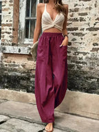 Barrel Legs Elastic Pants Trousers - Fashionfitz