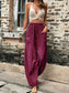 Barrel legs elastic pants trousers - leg