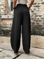 Barrel legs elastic pants trousers - leg