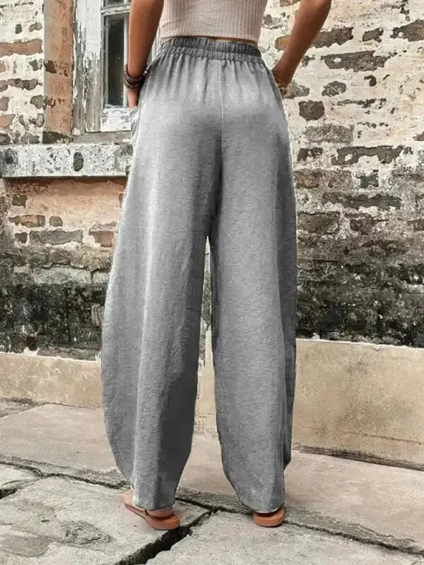 Barrel Legs Elastic Pants Trousers - Fashionfitz