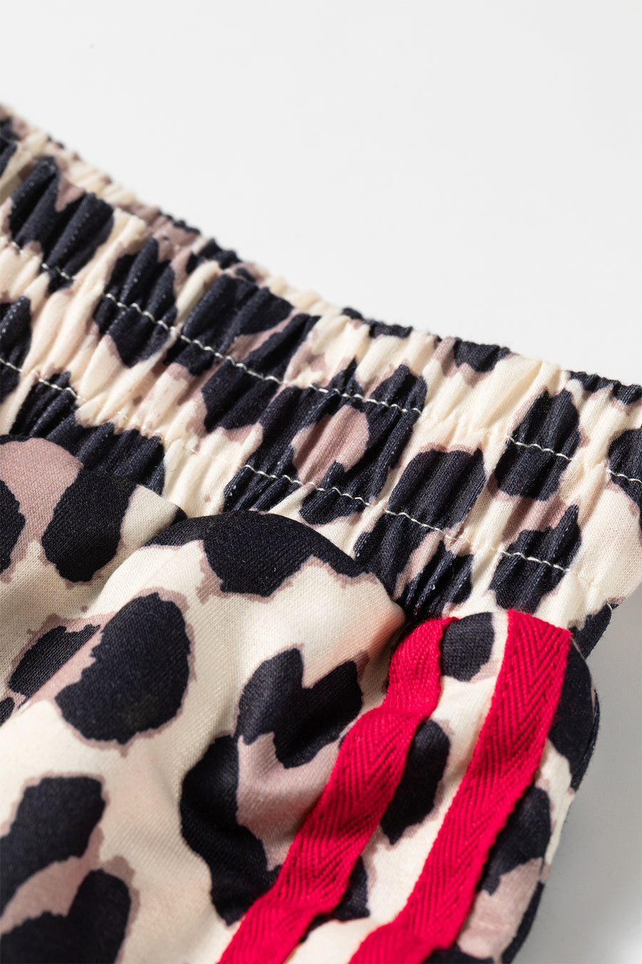 Side Stripe Leopard Wide Leg Trousers Women UK