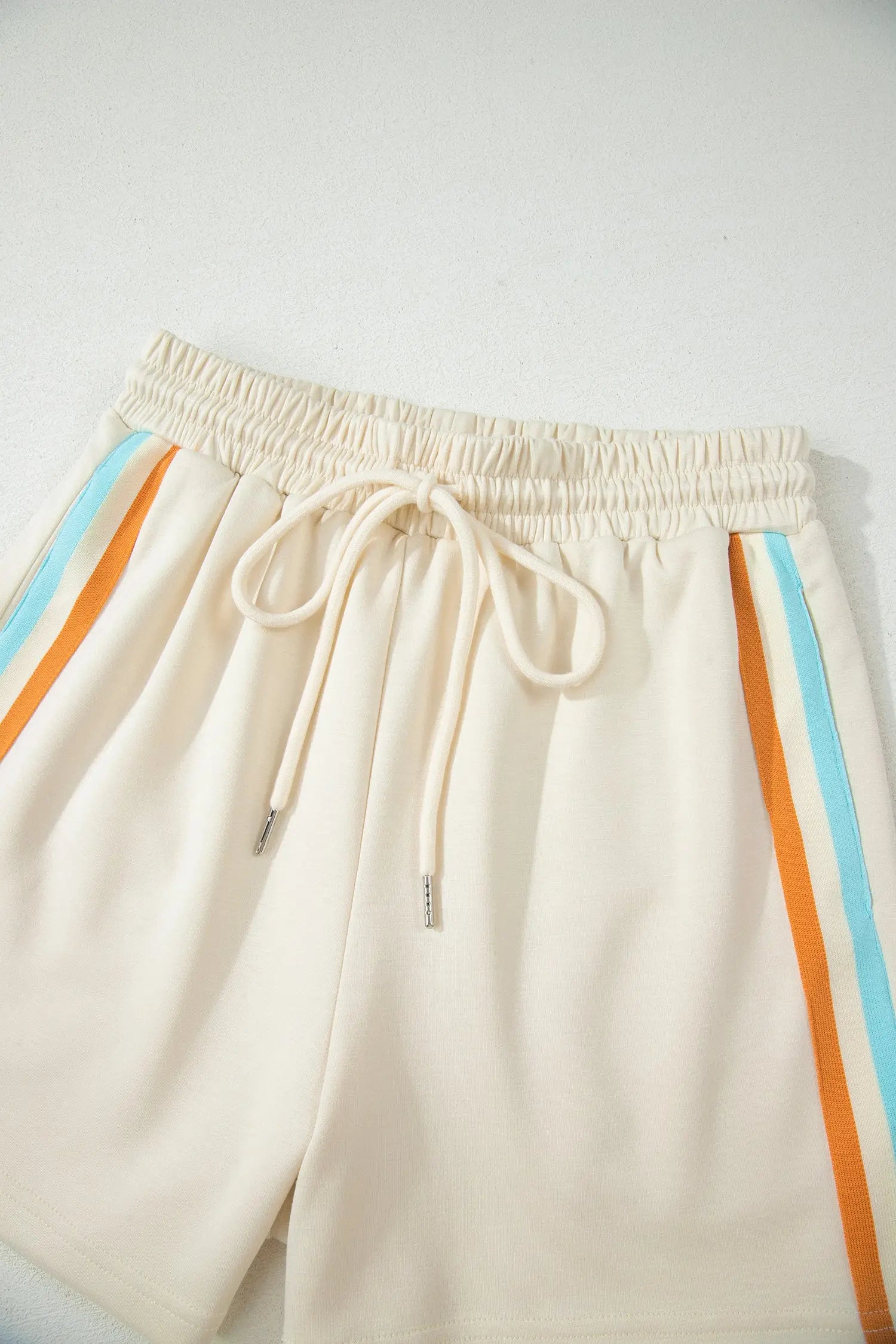 Striped half zip polo short set two piece women uk | fashionfitz