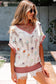 Short Sleeve Sweaters Fashionfitz Embroidered Crochet Sweater for Women