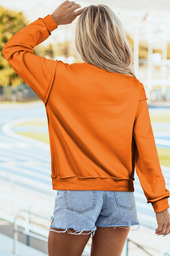 Women's reversible sweatshirt side view drop shoulder casual