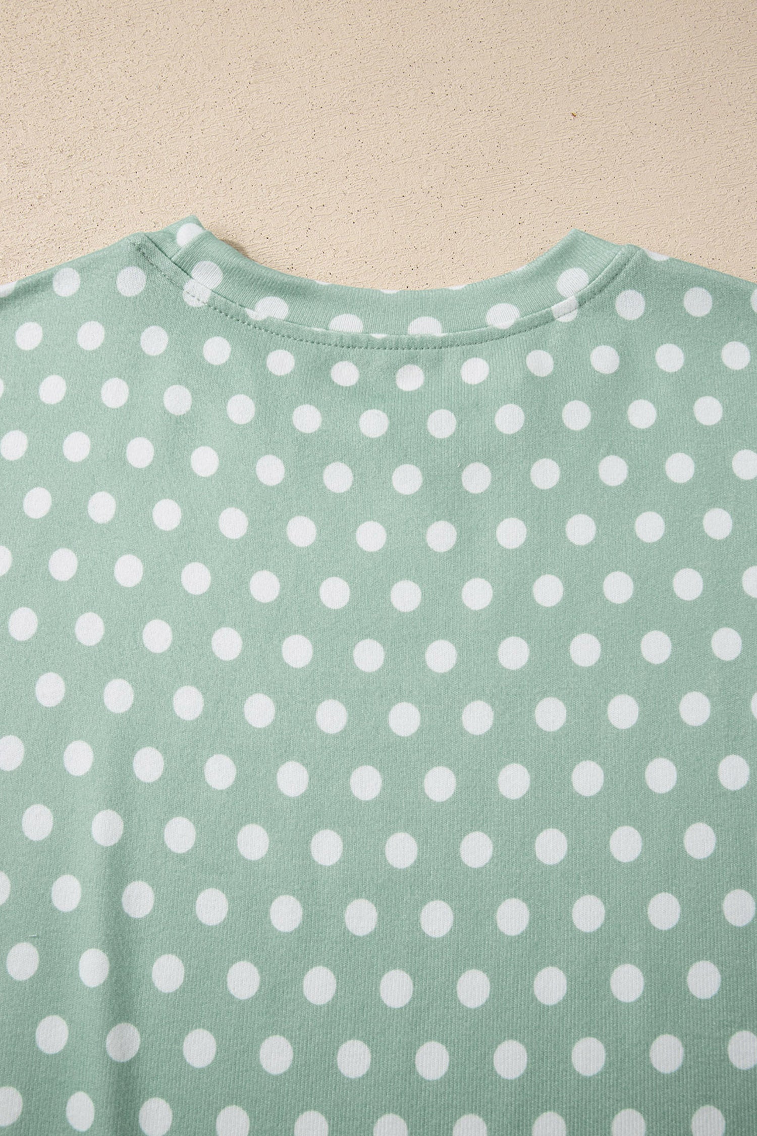Polka Dot Print Round Neck Short Sleeve Top & Shorts Co-Ord Set