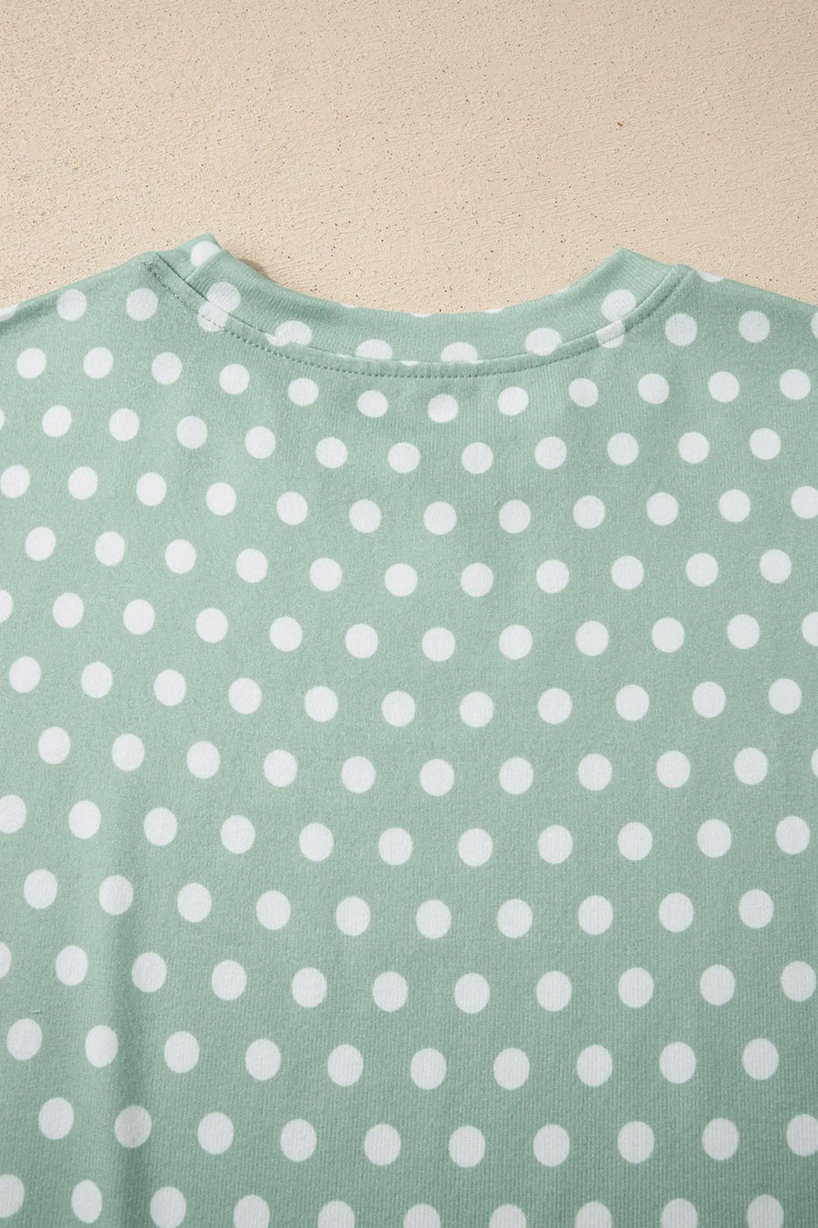 Polka Dot Print Round Neck Short Sleeve Top & Shorts Co-Ord Set
