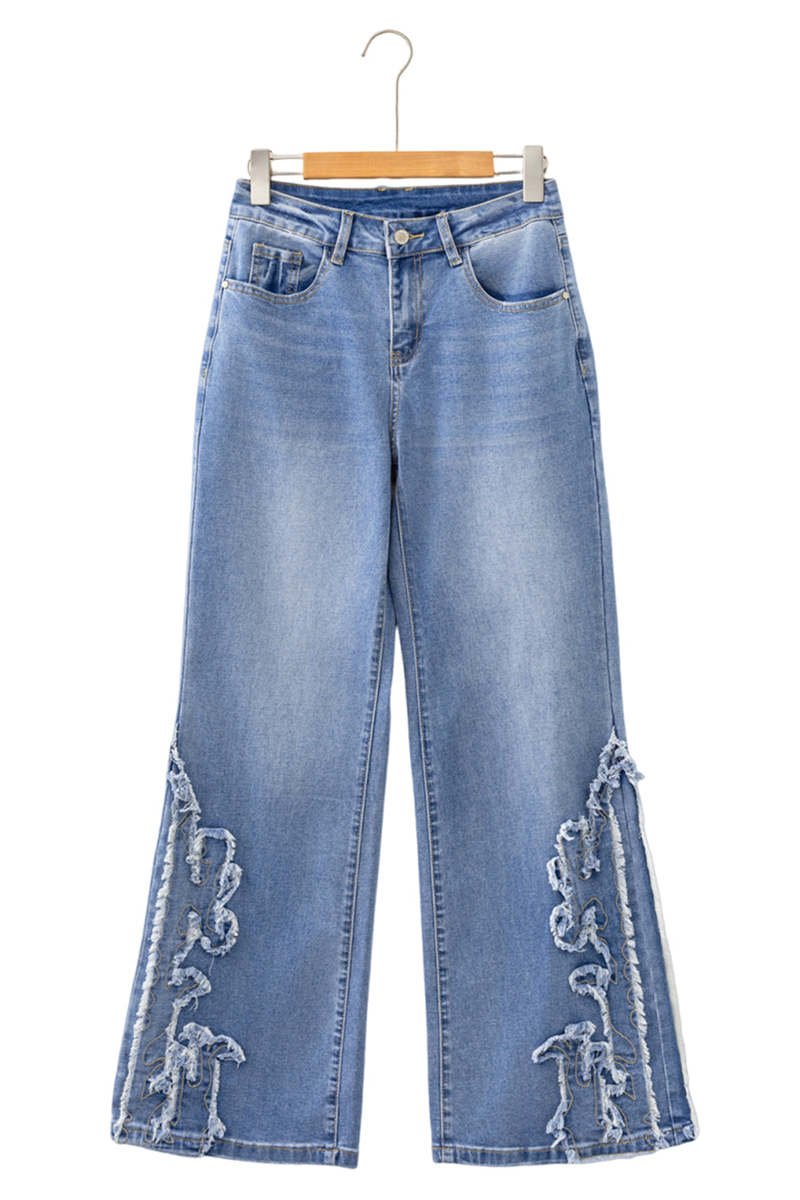 Ashleigh Blue Embroidered Western Flare Leg Jeans