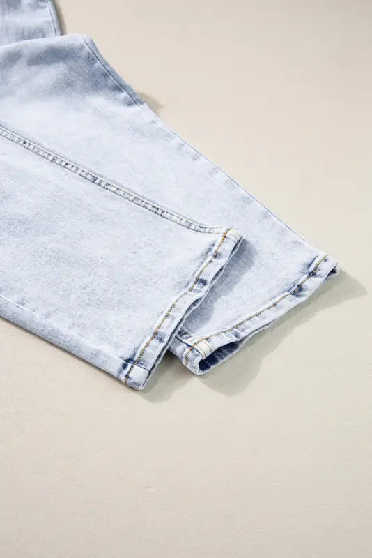 Beau blue acid wash straight jeans