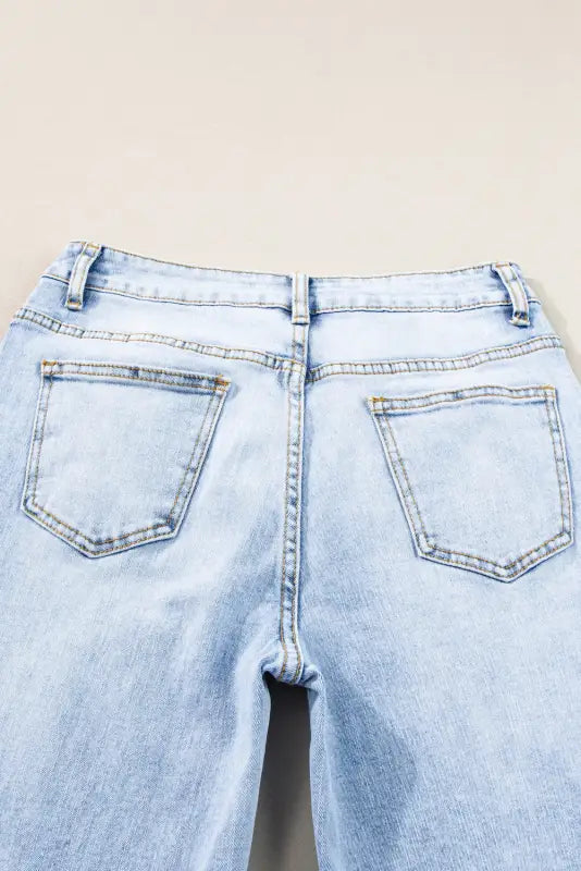 Beau blue acid wash straight jeans