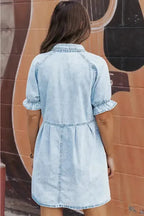 Beau Blue Denim Dress - Fashionfitz