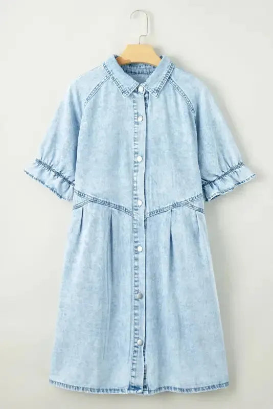 Beau Blue Denim Dress - Fashionfitz