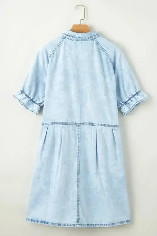 Beau Blue Denim Dress - Fashionfitz