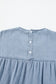 Beau blue denim dress - ruffle short sleeve tiered a-line - dresses