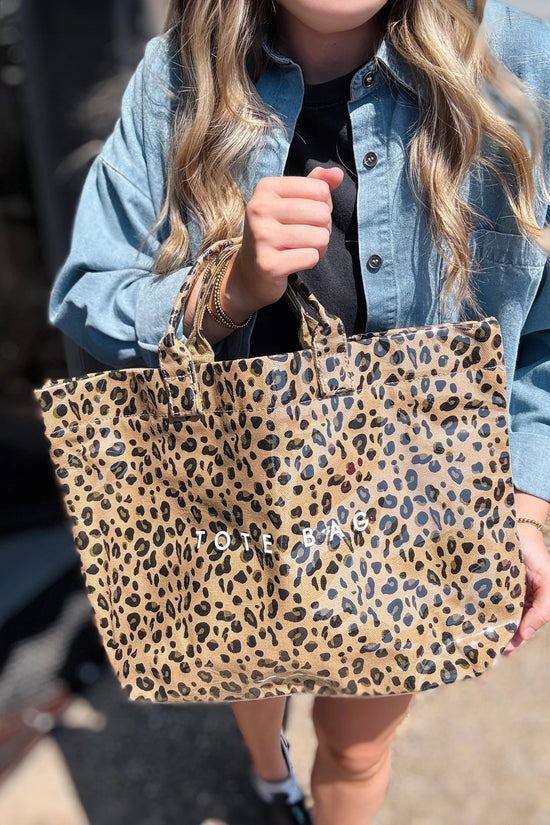 Leopard PU Leather Waterproof Tote Bag Women UK