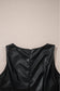 Black Vegan Leather Sleeveless Mini Dress
