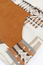 Beige Aztec Half-Zip Hoodie - Fashionfitz