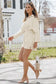 Beige button shirt dress - mini dresses