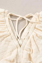 Beige Cutout Back Mini Dress - Fashionfitz