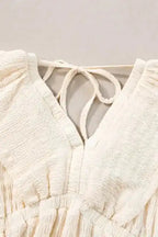 Beige Cutout Back Mini Dress - Fashionfitz