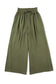 Beige drawstring smocked high waist wide leg pants