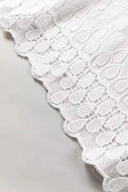 Beige Embroidered Mesh Flounce Sleeve Blouse - Fashionfitz