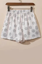 Beige Floret Printed Pajama Shorts Set - Fashionfitz