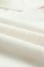 Beige Frill Trim Buttoned Knit Sweater - Fashionfitz