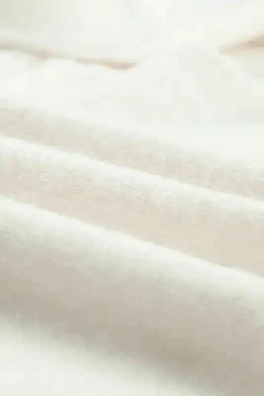 Beige Frill Trim Buttoned Knit Sweater - Fashionfitz