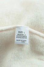 Beige Frill Trim Buttoned Knit Sweater - Fashionfitz