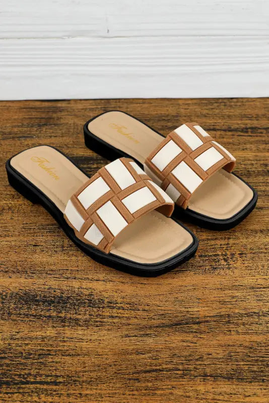 Beige harmony slides - slippers