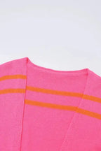 Beige Stripe Cardigan - Fashionfitz