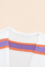 Beige Stripe Cardigan - Fashionfitz