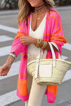 Beige Stripe Cardigan - Fashionfitz