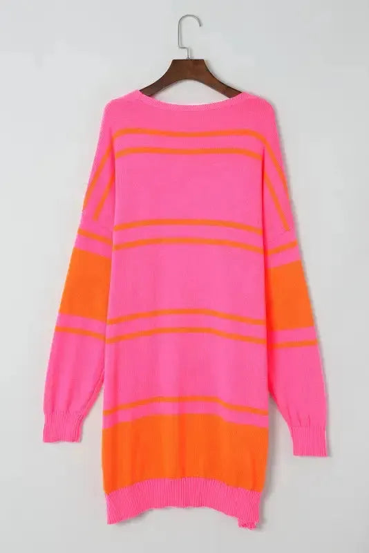 Beige Stripe Cardigan - Fashionfitz