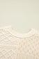 Beige sweater tank top - cable knit dolman armholes - tops/sweater vests